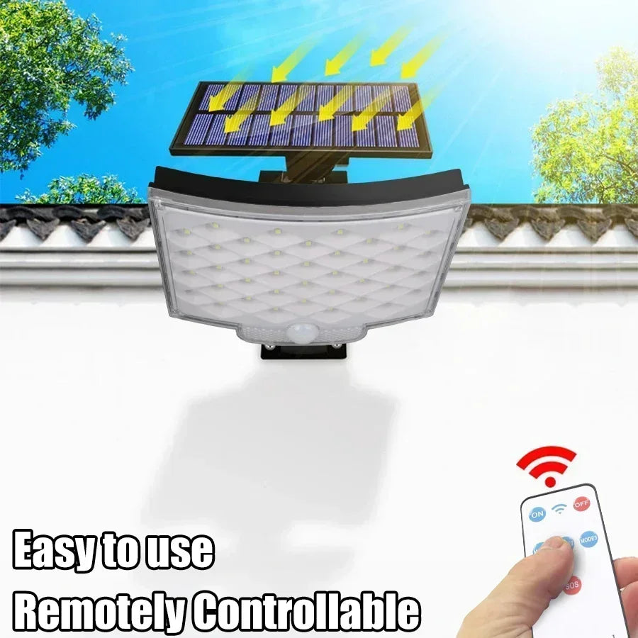 Solar Lights Outdoor 234LED 3 Modes Motion Sensor Flood Lights with Remote IP65 Waterproof Security Solar Lights for Outside