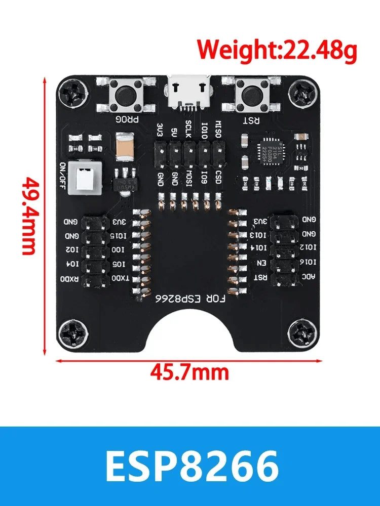 Durable ESP Development Board Programming Fixture (1PC) – Supports ESP8266/ESP32 & ESP-12F/07S/12S Modules