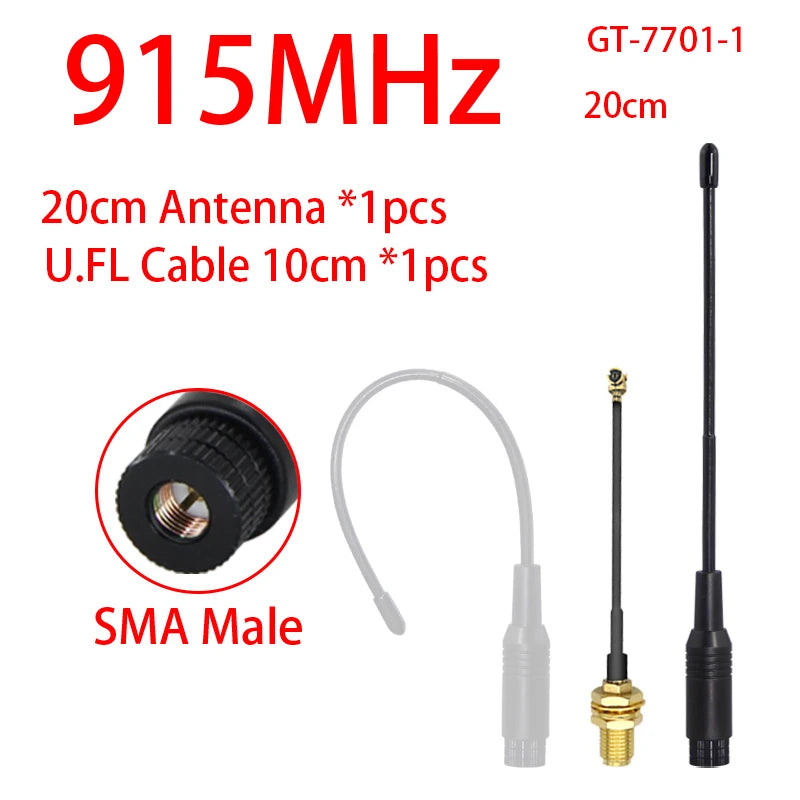 GIZONT LoRa 915MHz Antenna 17CM For MeshTastic LoRaWan 902-928MHz 20CM SMA Flexible Whip Antenna 40CM Enhanced Antenna