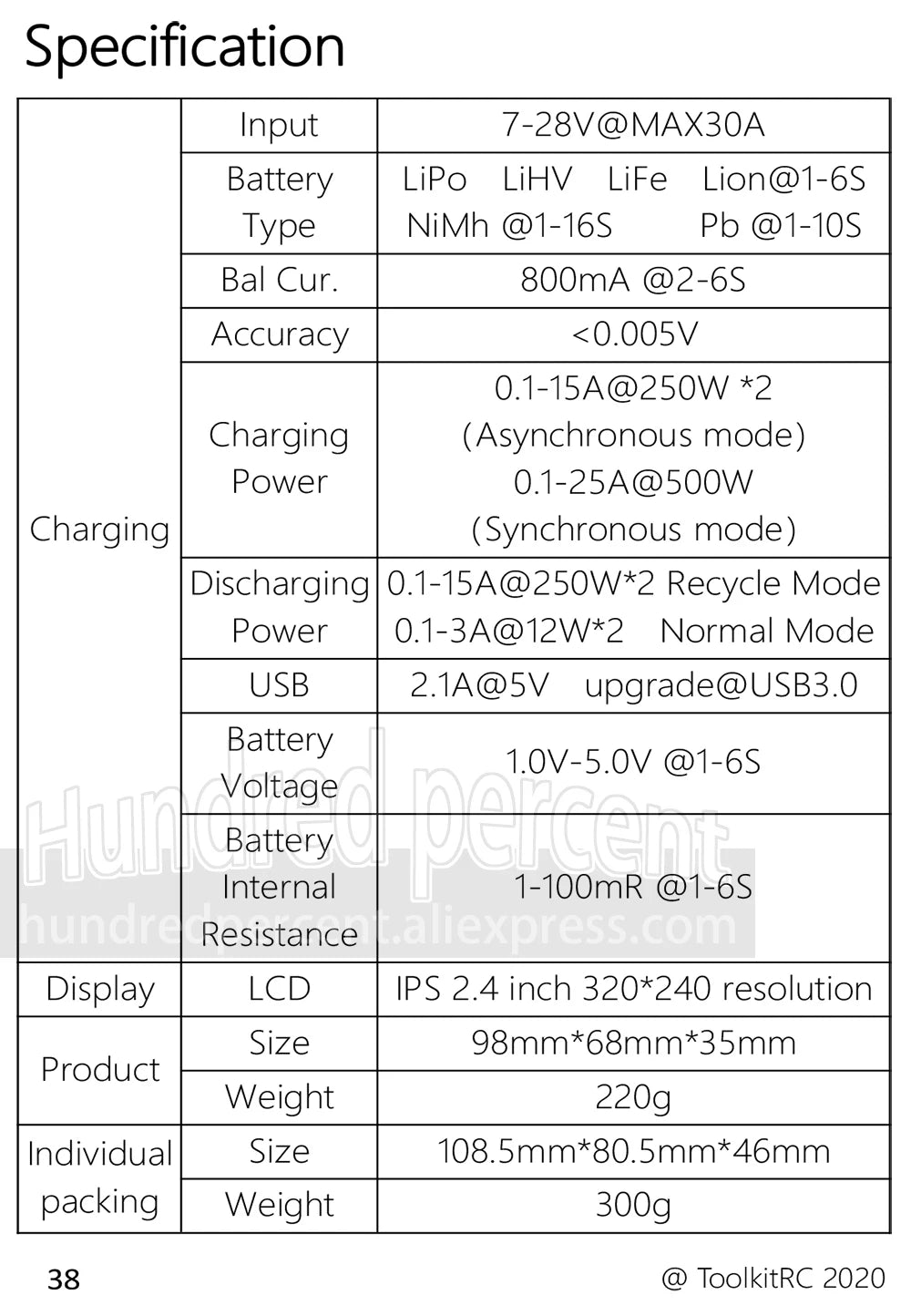 ToolkitRC M6D Green Purple 500W 15A DC Dual Channel Smart Charger Discharger For 1-6S Lipo Battery FPV Model Spare Part Replace