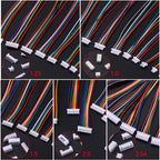 5Sets Electronic Connector Kit with Cables SH1.0 JST1.25 ZH1.5 PH2.0 XH2.54 Female to Male 2-10 Pin Options for DIY Projects