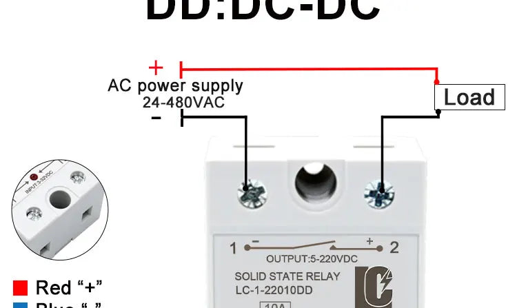 LCTC SSR Relay DC TO AC DC TO DC AC TO AC Solid State Relay Single Phase 10A 25A 40A 60A 80A 100A 120A 200A 240A LC-1-DA/AA/DD
