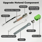 New Upgraded Hotend kit For Anycubic Kobra 3 Bi metal Heatbreak 24V 60W Ceramic Hot End Thermistor Nozzle For Kobra 3 Combo
