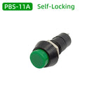 5Pcs 12mm Self-locking / Self-reset Plastic Push Button Switch Latching Switchs Momentary PBS-11A PBS-11B