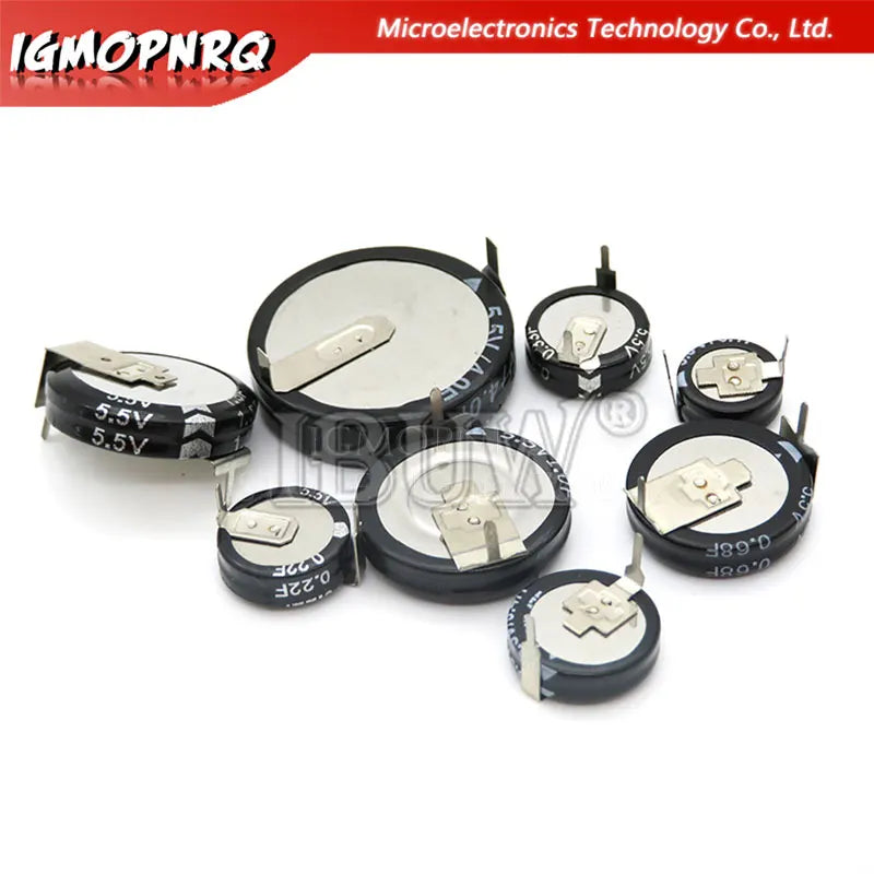1PCS/lot H type 5.5V Super capacitor 0.1F 0.22F 0.33F 0.47F 1F 1.5F 4.0F Button Farad capacitor