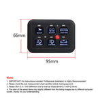 12V LED 6 Gang Switch Panel 600W-1200W Circuit Control Relay System Box Slim Touch Control Panel for Boat Jeep UTV Caravan