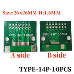 10PCS FFC/FPC Adapter Plate 0.5 to 2.54MM 4P/6P/8P/10P/12P/14P/15P/16P/20P/24P/26P/30P/32P/34P/36P/40P/45P/50P/52P/60P/80P/96P