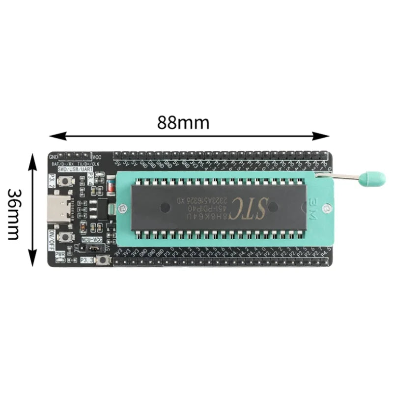 2pcs Original STC8H8K64U Core Board 8051 Microcontroller Core Learning Development Board USB Download and Programming Socket