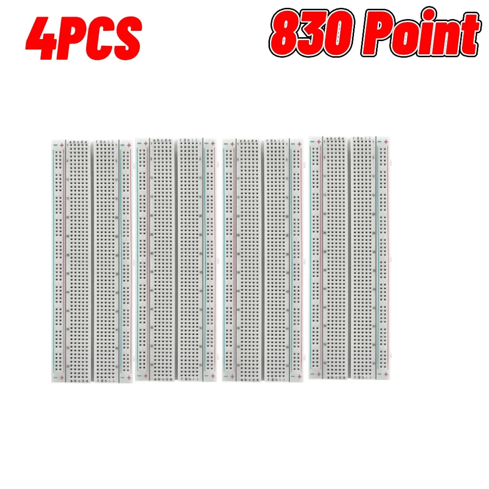 1-20pcs Breadboard 400 830 Point PCB Board MB-102 MB102 Test Develop Nodemcu Raspberri PI 2 lcd High Frequency 40pin Dupont Line
