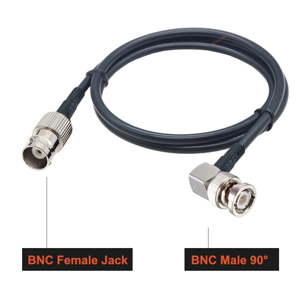 BEVOTOP RG58 BNC Cable Waterproof BNC Female Nut Bulkhead to BNC Male Plug RG58 Pigtail Jumper 50 Ohm RF Coaxial Extension Cable