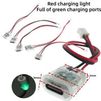 5/10Pcs Transparent 2Pin Waterproof USB-C Female Charging Socket With LED Light Type-C Power Input Connector