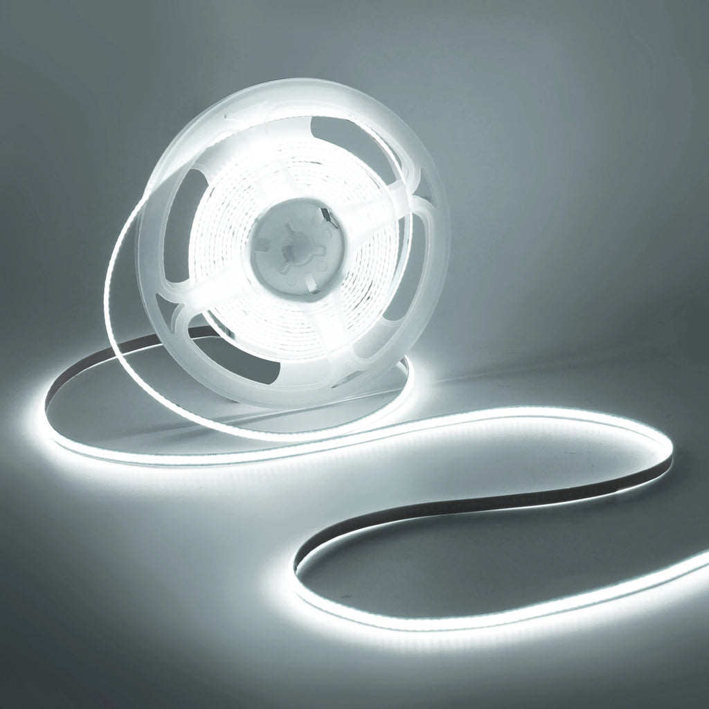 5mm 8mm PCB COB LED Light Strip Free Cut 12V 24V With 2PIN Wire DC Plug 400LEDs/m 3000k 4000k 6000k Flex Lamp 0.5m 1m 5m 10m 20m
