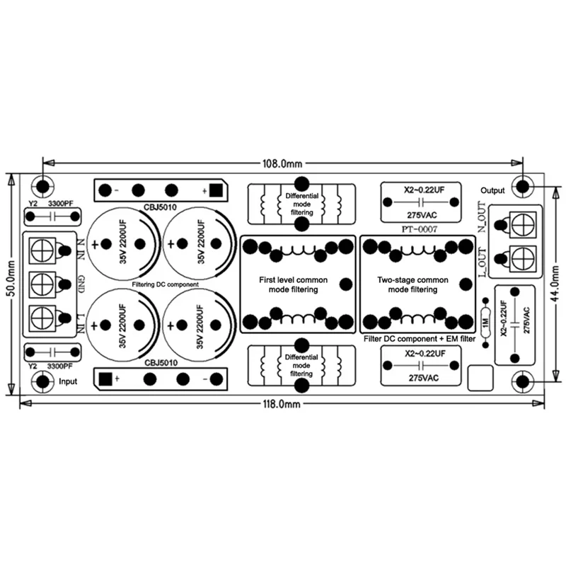 N67R--AC EMI Filter Audio Power Amplifier EMC EMI Electromagnetic Interference Purify Power DC Differential Mode Common,AC EMI F