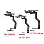 Power Flex Cable for iPhone 14 Plus 15 13 Pro Max 11 12 Volume Flex Ribbon Tape Side Button Distance Ambient Fix Parts