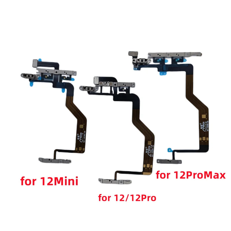 Power Flex Cable for iPhone 14 Plus 15 13 Pro Max 11 12 Volume Flex Ribbon Tape Side Button Distance Ambient Fix Parts