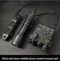 20mm Rail Mount DBAL-A2 Device, Red Green Laser Aiming Indicator, Portable White LED Flashlight for Outdoor Toys