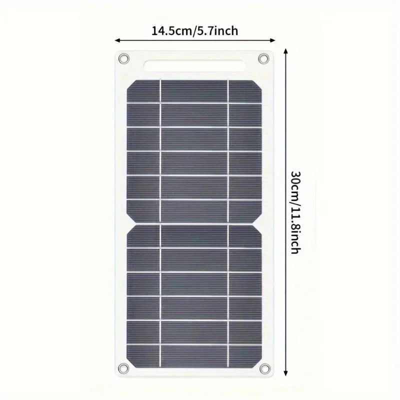 SOECOPO 30W Lightweight Flexible Solar Panel Kit, Free Mini Solar Regulator, Complete Hooks & Suction Cups Accessories, Portable For Phone Outdoor Camping Charging, US Warehouse 2-8 Days Fast Domestic Delivery