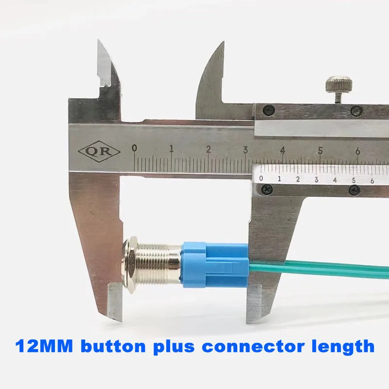 12 16 19 22mm waterproof metal button switch with connector LED lamp instant lock automotive engine power switch 6V 12V 24V 220V