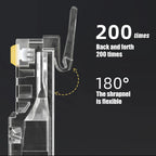 Cat7 Cat6 Shielded Pass Through RJ45 Connectors Cat 5 Gold Plated Modular Plugs for Solid or Stranded FTP/STP Ethernet Cable