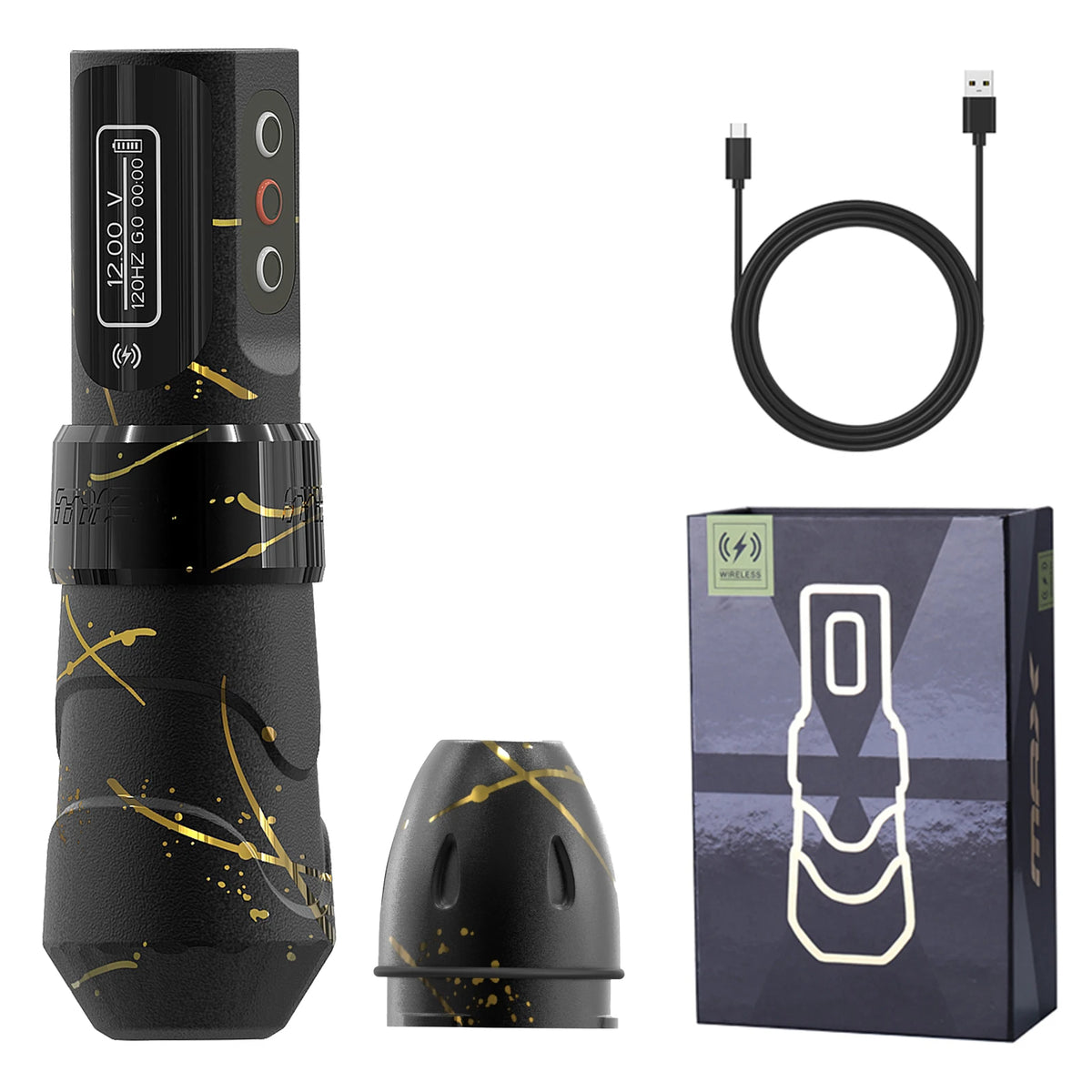 Yilong Flux Max Professional Wireless Tattoo Machine Permanent Makeup Machines LED Digital Screen Stroke 3.5mm Tattoo Pen