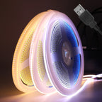 5V USB COB Led Strip Light 320 Leds/M White/Red/Green/Blue/Ice Blue/Pink PCB 3MM 5MM 8MM Flexible Ribbon Night Lamp TV Backlight