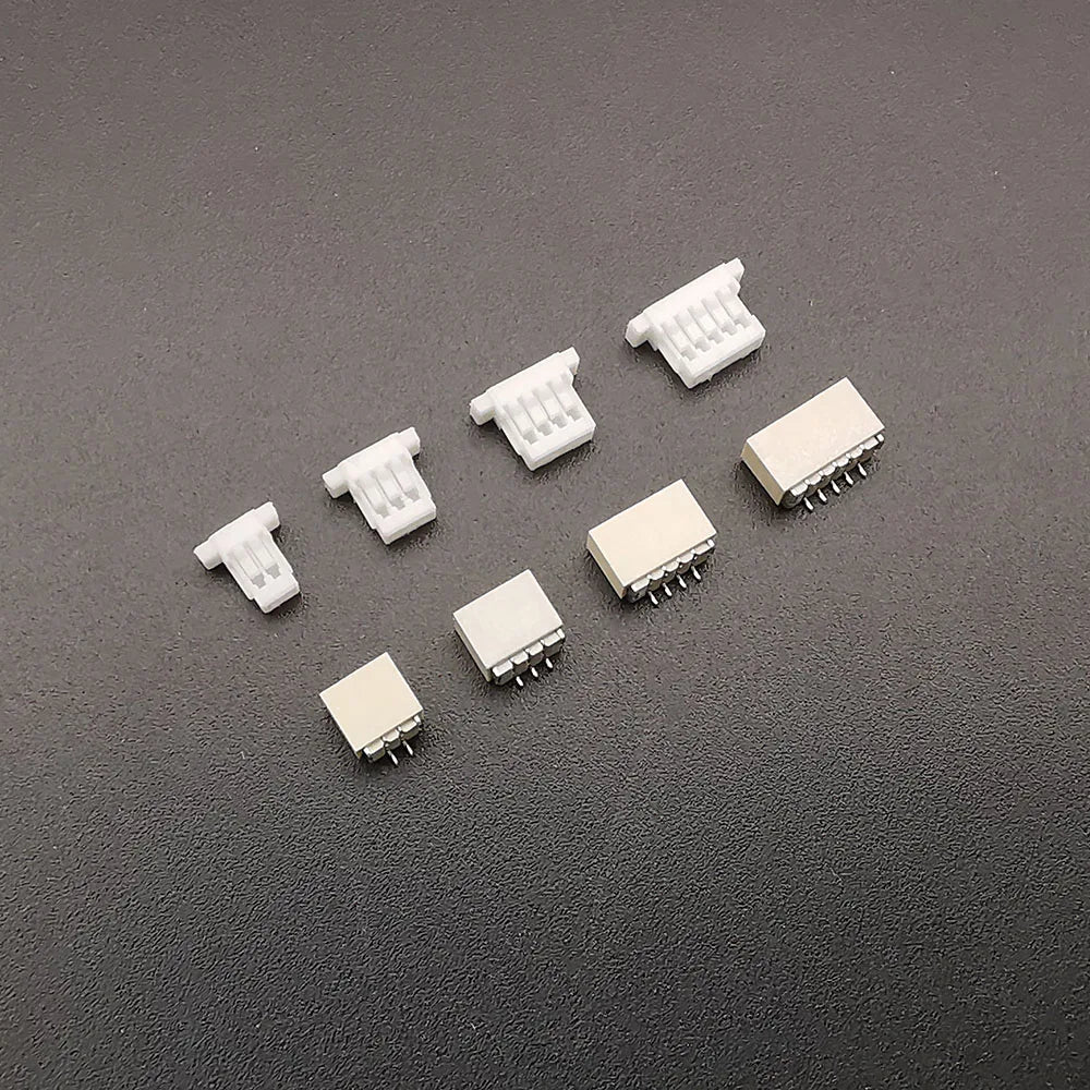 60Sets/box Mini JST SH 1.0mm Pitch 2 3 4 5 Pins Female Socket Housing SMD Male Plug Header Crimping Terminals Kit Connector