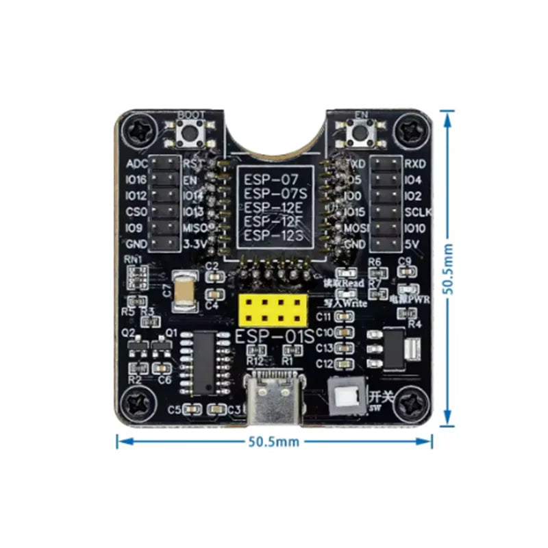ESP8266 ESP-WROOM-32 ESP32-WROVER Development Board Test Programmer Socket Downloader for ESP-01 ESP-12F ESP-07S ESP-12S ESP32