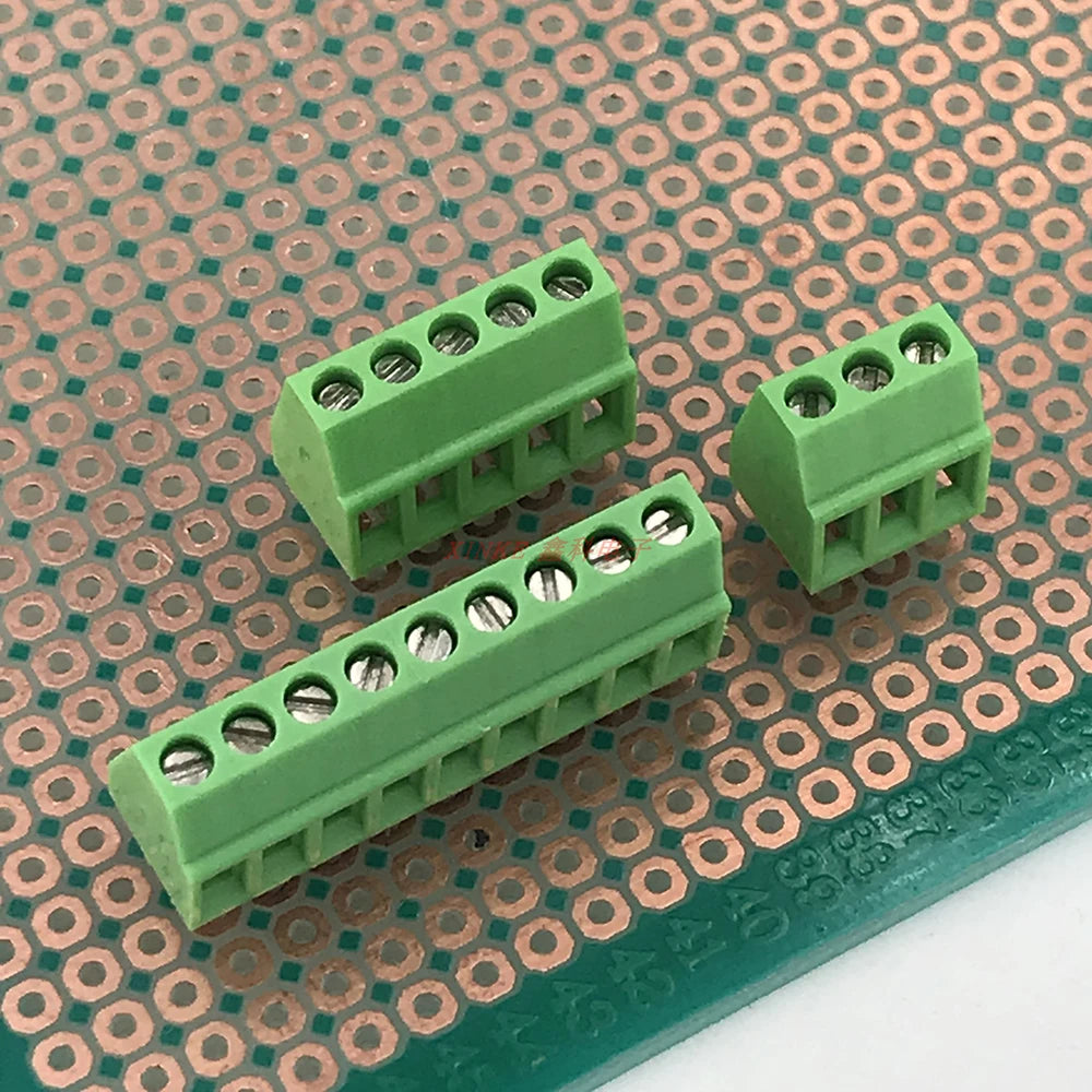 50pcs 2.54mm Terminal Block, 0.1" 2P 3P 4P 5P 6P 7P 8P 9P 10P 12P 14P 16P Rohs Brass PCB Screw Mount Wire Terminal Connector