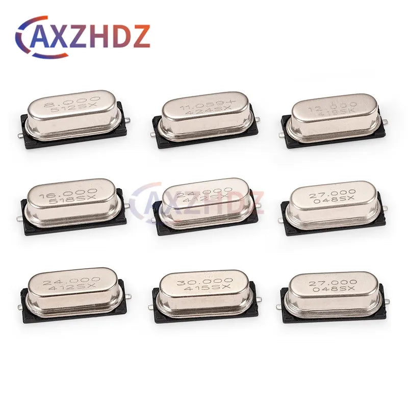 10PCS HC49S SMD 4M 6M 8M 11.0592M 12M 24M 25M 26M 27M 30M 32M 4.096M 22.1184 MHZ Quartz Crystal Resonator Passive Oscillator
