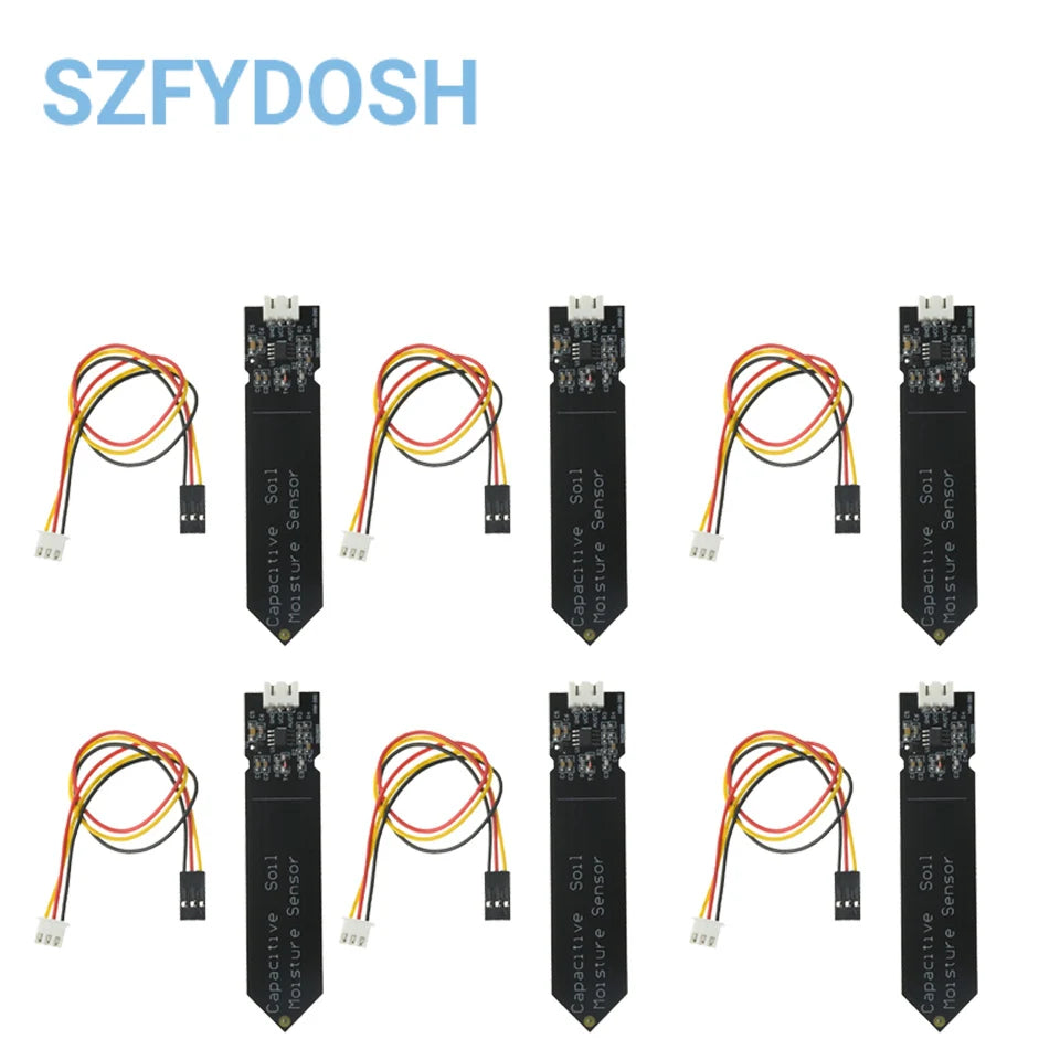 1-10PCS Capacitive Soil Moisture Sensor Module Wide Voltage 3.3V Corrosion Resistant W/ Gravity for Arduino Soil Moisture Sensor
