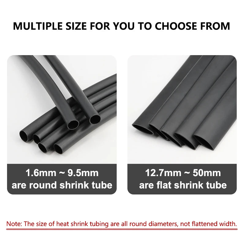 1M 3:1 Dual Wall Heat Shrink Tube 1.6/2.4/3.2/4.8/6.4/7.9/9.5/12.7~50mm With Glue Shrinkable Tubing Adhesive Wrap Wire Sleeving
