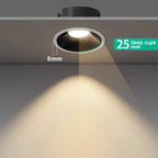 3CCT Tuya Bluetooth/Zigbee Matter Recessed Smart LED COB Spotlight Ultra Thin Anti-glare High CRI 95 Aluminum Ceiling Lamp