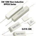 10PCS Cement Wirewound Resistor 5W 10W Non-Inductive BPR56 Series 0.01R–10K  10W 2R 10W 100R 5W 0.25R