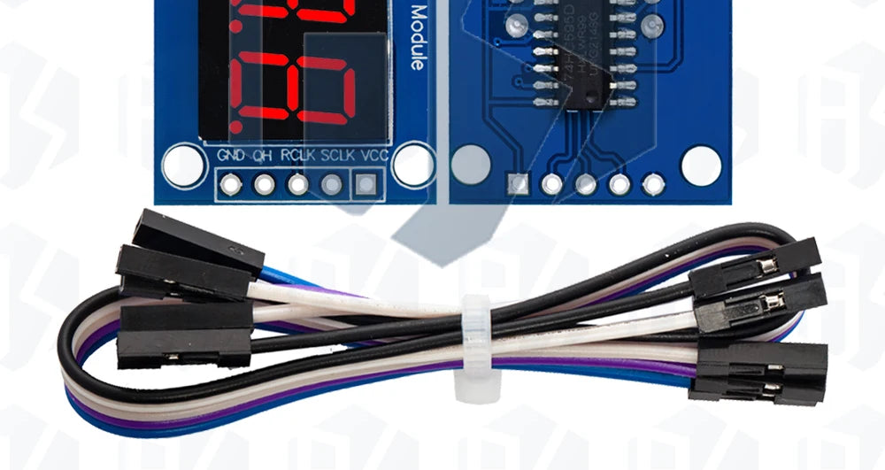 ‌4-Digit 7-Segment LED Display Module with 74HC595 Shift Register (Serial Interface) for Arduino