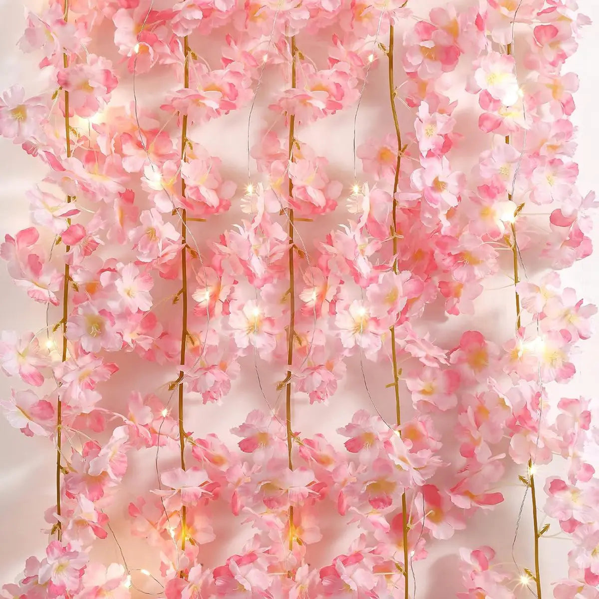 1PC Cherry Blossom String Light 20LED Garland Artificial Flower Garland Vines Fairy Lights For Bedroom Wedding Party  Decoration