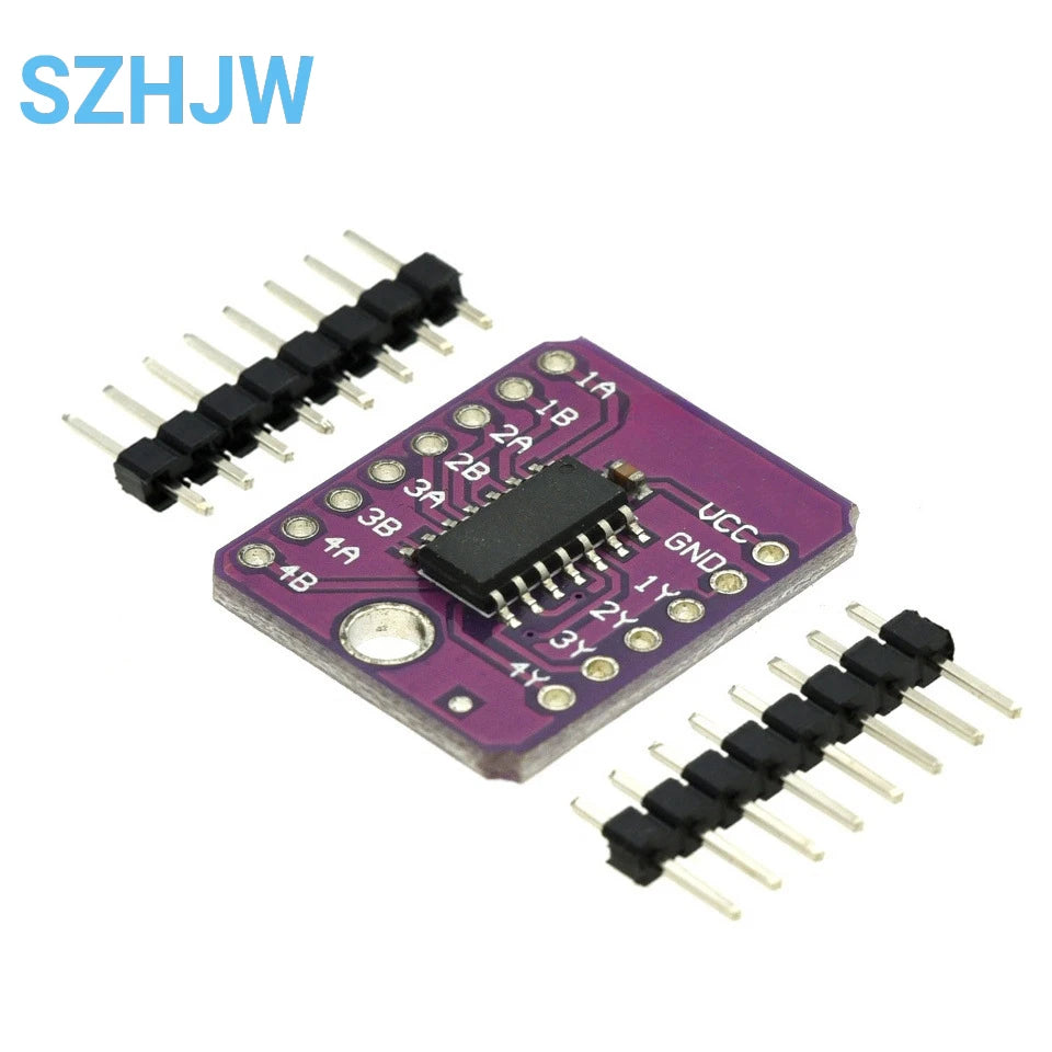 1-10PCS SN74HC00D Quad 2-Input NAND Gate IC Module DIP-14 5V Logic Level Converter for Digital Circuit DIY Electronics Projects