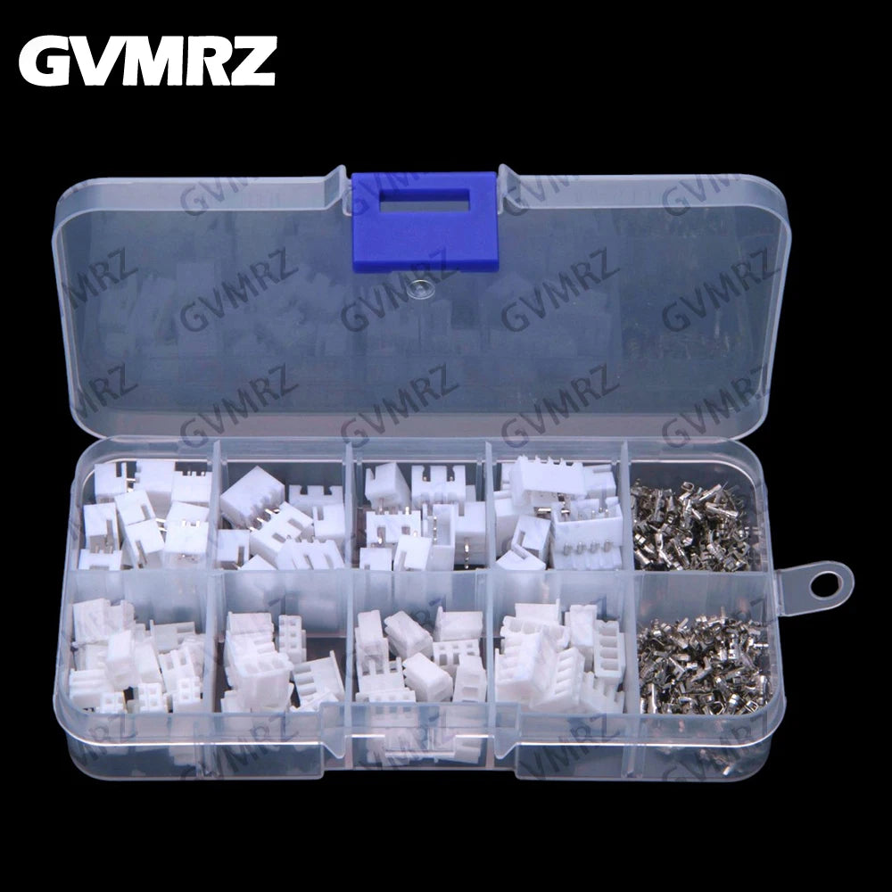 250PCS 2P 3P 4P XH 2.54mm pitch terminal kit housing pin header JST connector XH2.54