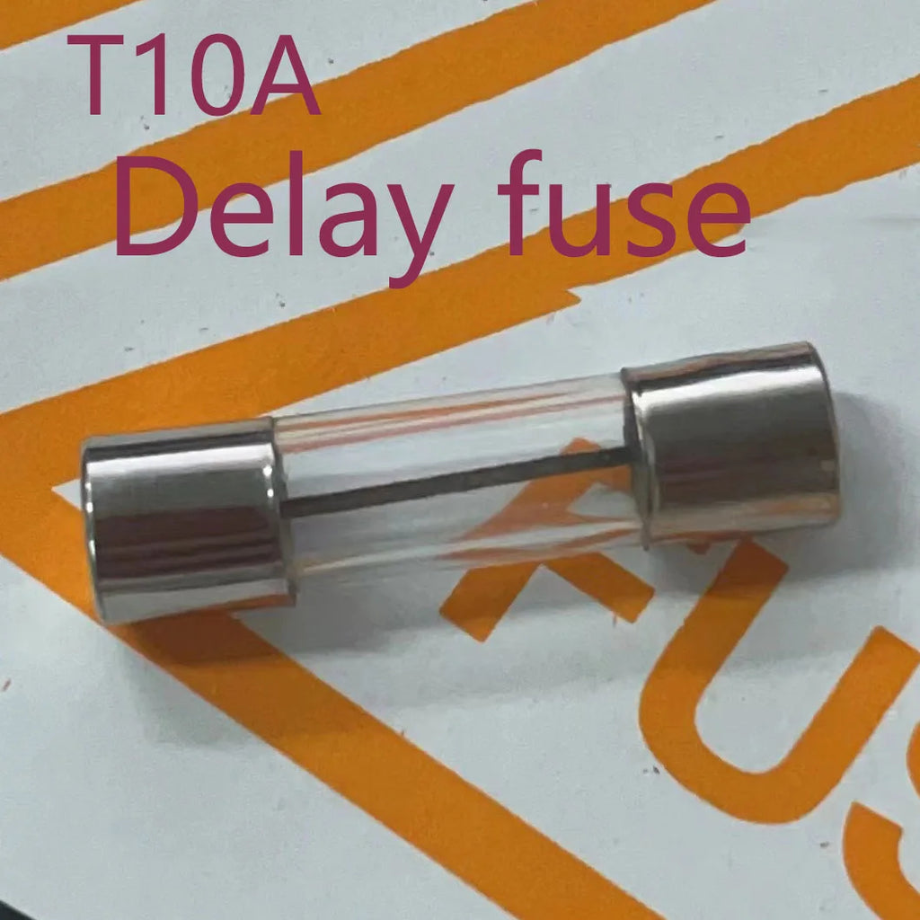 100PCS Slow Break 5*20mm Delay Fuse Tube 250V T1A T2A T3.15AT4A T5A T6.3A T10A Box Spiral Wire Glass Fuse Tube Delay