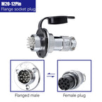 GX20 Flange Butting Type Aviation Plug &Socket 2/3/4/5/6/7/8/9/10/12 Pin Male&Femal Connectors Coppe