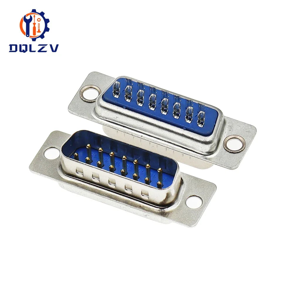 5PCS D-SUB 9 15 25 37 Pin Male Female Solder Type Connector DIP Straight Mount Serial Port Adapter 2 Rows DB9 DB15 DB25 DB37
