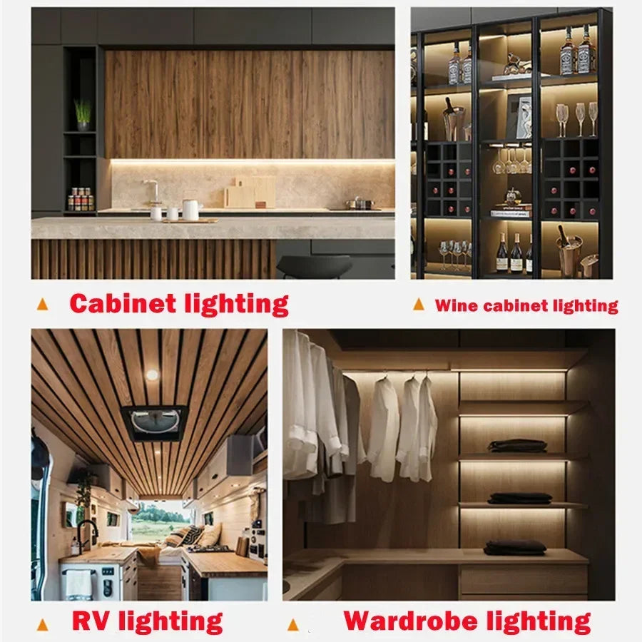 LED Light Switch Control Wireless Touch Sensor Penetrable 25mm Wood Panel 12V 24V 60W Hand Sweep Control Dimmable Touch Dimmer