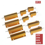 2PCS 10W 25W 50W 100W Load Resistor Aluminum Power 0.1~1K Ohm Metal Shell Case Wirewound Resistor Resistance Load Resistor