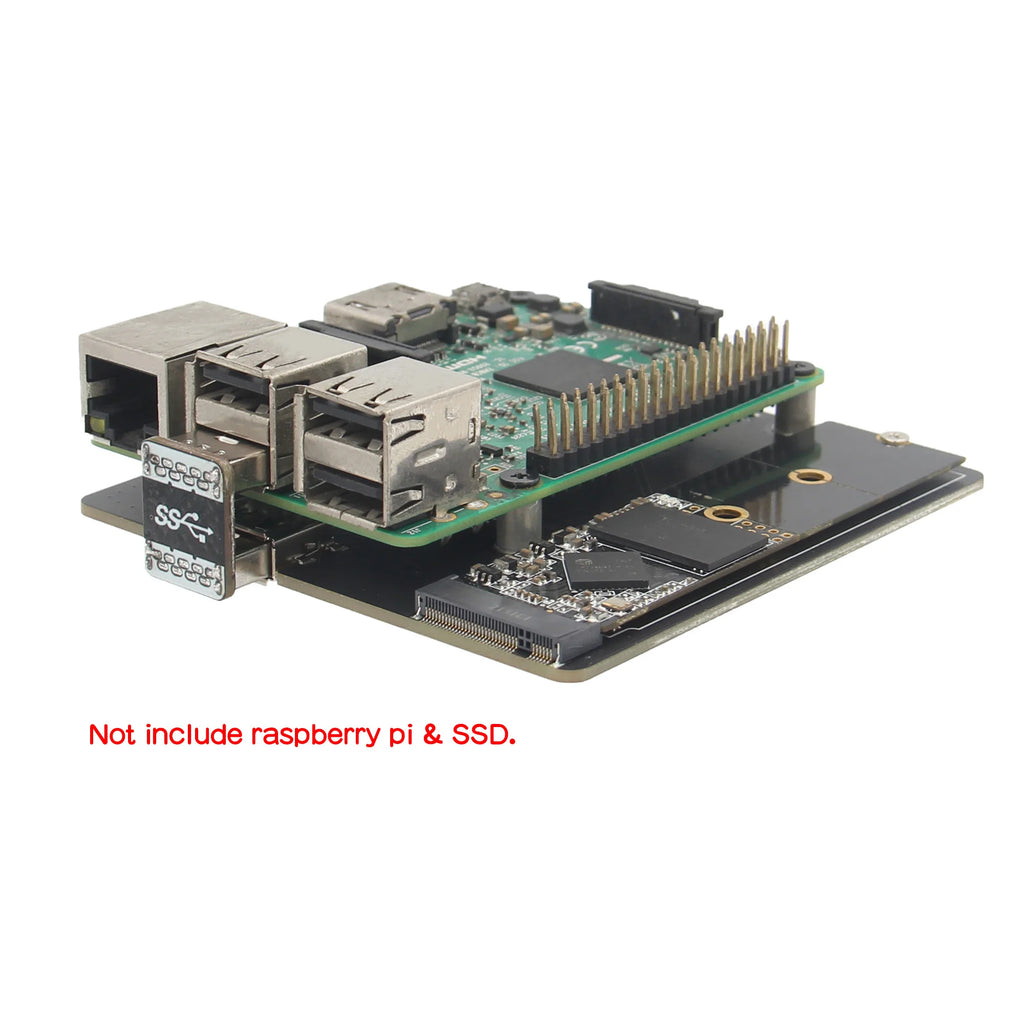 X851 M.2 NGFF 2280 SATA SSD NAS Storage Expansion Board for Raspberry Pi 3 B+/3B