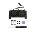 Raspberry Pi Zero 2W Aluminum Heatsink Case with Dual Cooling Fan Kit For Raspberry Pi Zero/Zero w