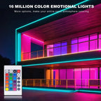 5V USB RGB LED Neon Strip Light 24key Remote Control Adhesive Tape 3535 108LED/m 6x12mm Waterproof Flexible Lamp Home Decoration