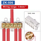 T‑Type Wire Connector ZK Terminal Splitter I-type Brass Clamp Electrical Wire Junction Box for Household Lighting Socket Wiring