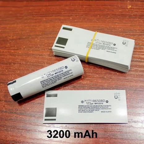 100pcs/lot 18650 lithium battery packaging skin PVC heat shrinkable sleeve battery packaging tube insulation shrink film