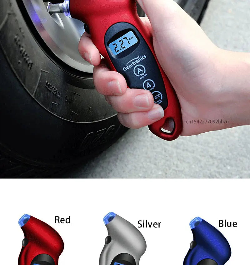 Portable Digital Tire Pressure Gauge 0-150PSI Backlight High-precision Car Barometer Tester Gauge Air Pressure Meter LCD Display
