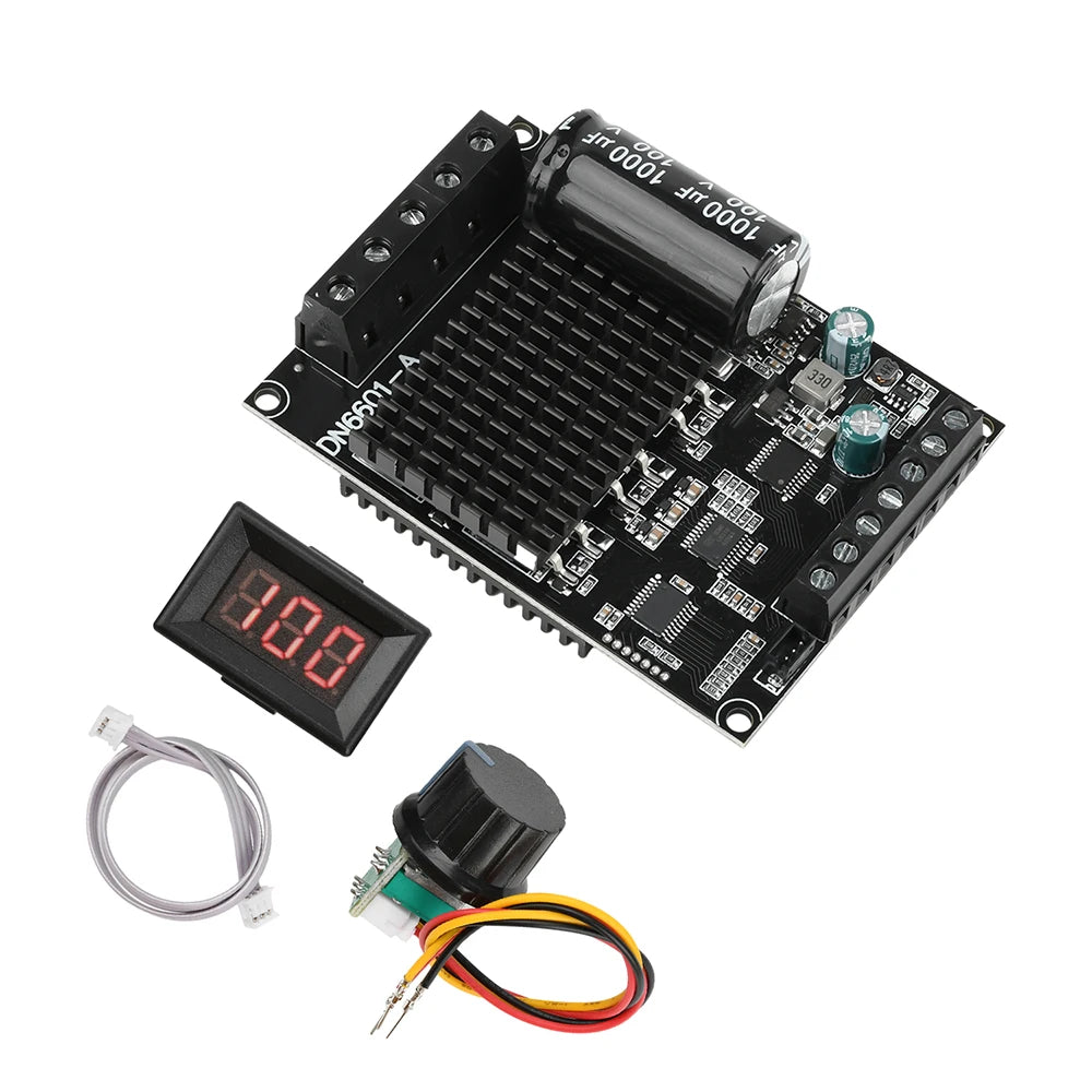 DC 6-80V BLDC Three Phase DC Brushless Motor Controller PWM High Power 1600W 20A Hall Motor Control Driver Board Motor Regulator
