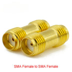 Connector SMA to SMA/ RP-SMA to SMA / RPSMA Male Plug & Female Jack Slide-on Straight RF Coax Adapter Connector for WIFI Antenna